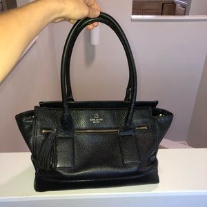Kate Spade Black Leather Tote Bag